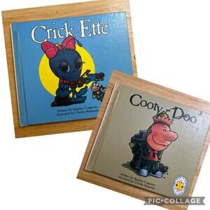 Crick Ette And Cooty Doo Topsy Turvy Book Hardcover Vintage 1988